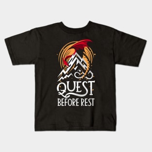 Quest Before Rest - Red Dragon - Fantasy Kids T-Shirt